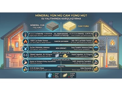 Mineral Yün mü Cam Yünü mü? Isı Yalıtımında Karşılaştırma, -